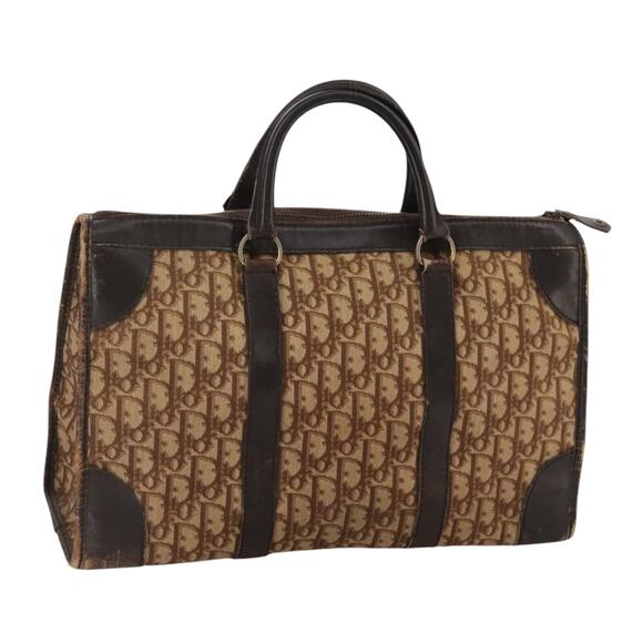 DIOR Trotter Canvas Hand Bag Brown - Picture 1 of 12